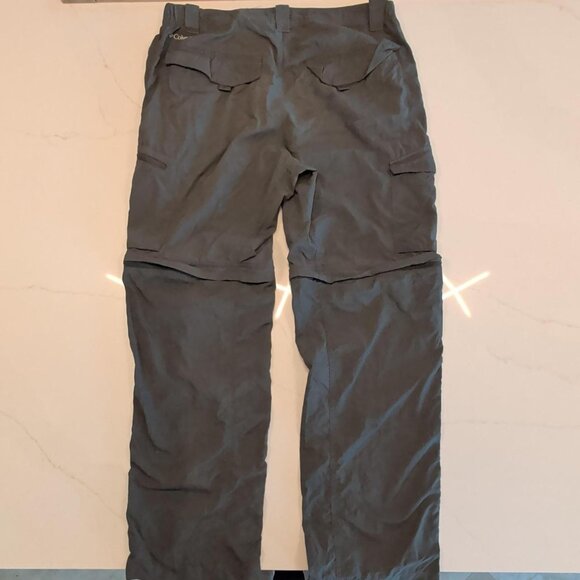 Columbia 34W 30L Convertible Shorts Silver Ridge Omni Shade Trousers Grey Men - Picture 8 of 13